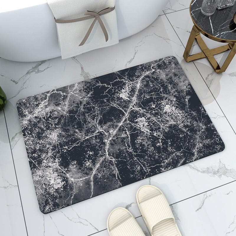 Vonios kilimėlis, puikiai sugeriantis neslystantis vonios kilimėlis, marmurinis raštas, įėjimo durų kilimėlis Nappa oda Grindų kilimėliai tualeto kilimas namų dekoras