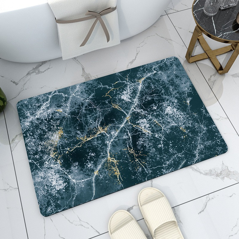 Vonios kilimėlis, puikiai sugeriantis neslystantis vonios kilimėlis, marmurinis raštas, įėjimo durų kilimėlis Nappa oda Grindų kilimėliai tualeto kilimas namų dekoras