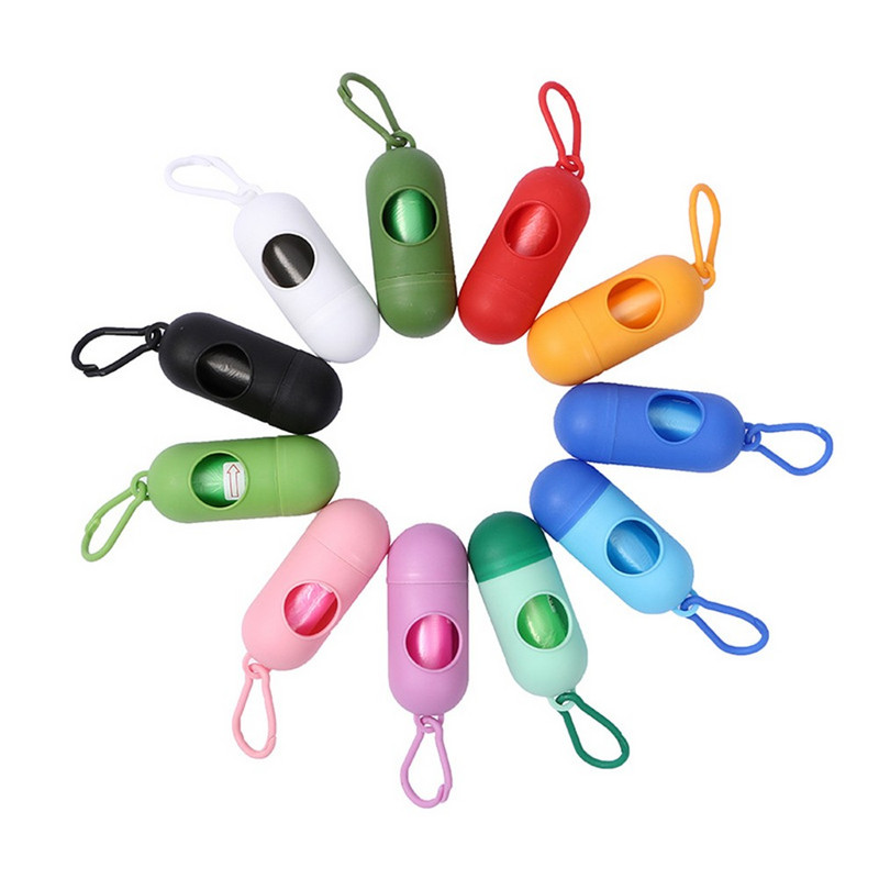 Pārnēsājamas suņu izkārnījumu maisu dozators Miskastes maisa futrālis Āra atkritumu uzglabāšanas kaste kaķu kucēnu mājdzīvnieku atkritumu maisu turētājiem