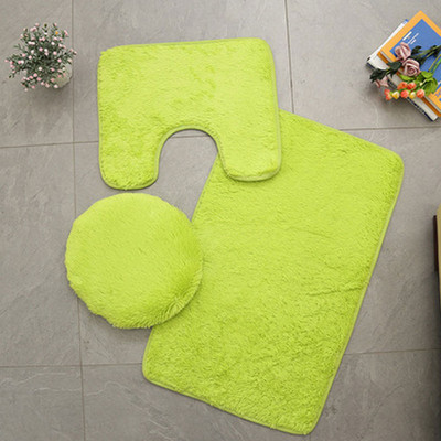 3Pcs/set Navlake za poklopce WC-a Konturna prostirka za kupaonicu Tuš Prostirka za kupaonicu Neklizajuća prostirka Plišana kupaonska prostirka Dekoracija doma