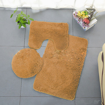 3Pcs/set Navlake za poklopce WC-a Konturna prostirka za kupaonicu Tuš Prostirka za kupaonicu Neklizajuća prostirka Plišana kupaonska prostirka Dekoracija doma