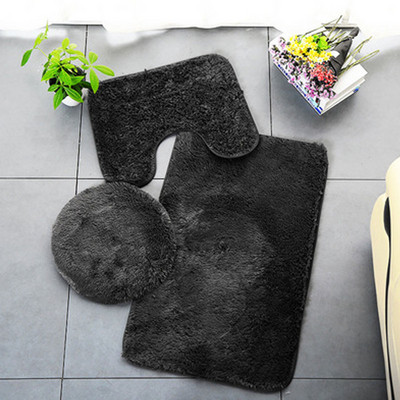 3Pcs/set Navlake za poklopce WC-a Konturna prostirka za kupaonicu Tuš Prostirka za kupaonicu Neklizajuća prostirka Plišana kupaonska prostirka Dekoracija doma