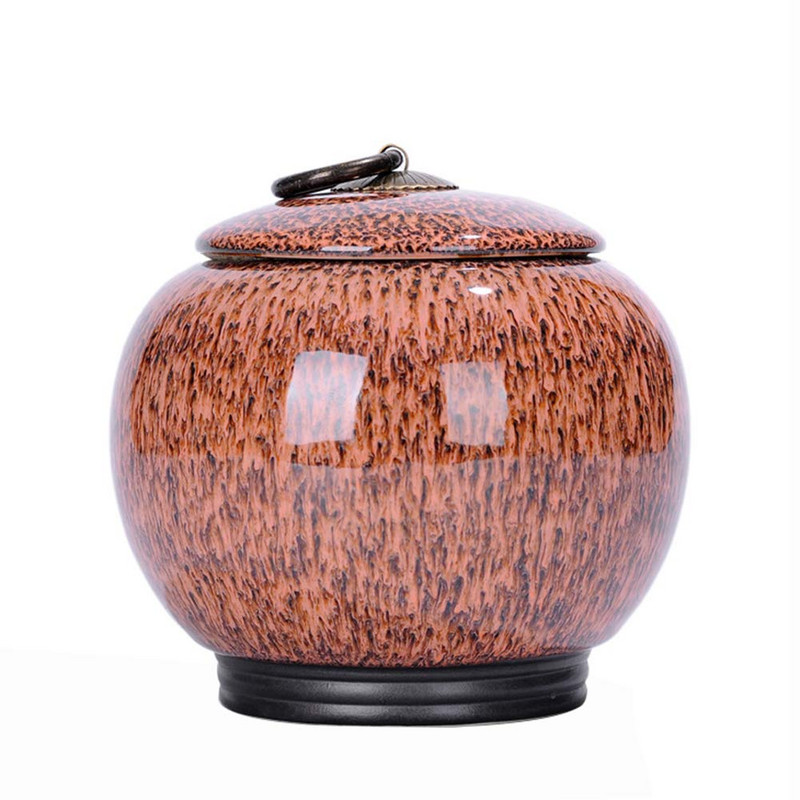 Keramička pogrebna urna za kućne ljubimce s gradijentnom sivom glazurom za spomenike Mala sadrži do 30 kubičnih inča pepela Urna za kremiranje kućnih ljubimaca za pepeo
