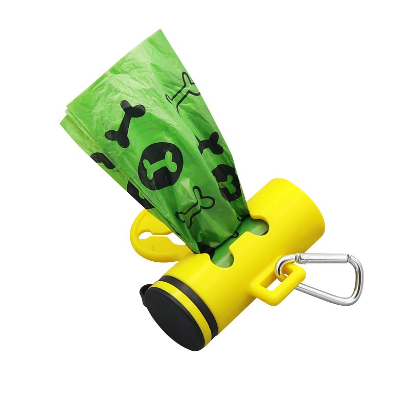 Žute kante za smeće s vrećicom za izmet kućnog ljubimca 1 kolut 15 vrećica Štene, mačka, pas, vrećica za izmet, dozator, sakupljač, čista vrećica za kućne ljubimce