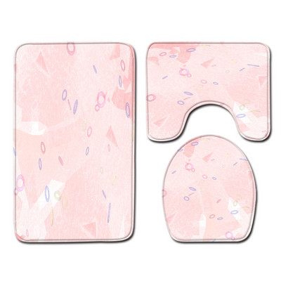 Zeegle Set prostirki za kupaonicu Kupaonski set Zahodska prostirka za noge Protuklizna kupaonica Tepih Navlaka za WC sjedalo Upijajuća podna prostirka za tuš kabinu