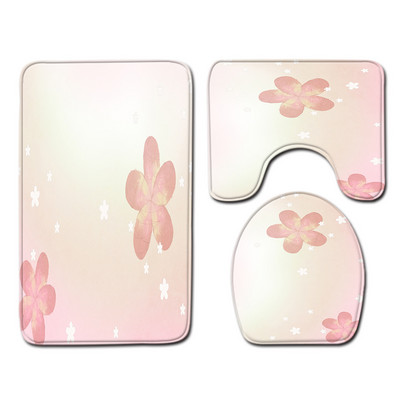 Zeegle Set prostirki za kupaonicu Kupaonski set Zahodska prostirka za noge Protuklizna kupaonica Tepih Navlaka za WC sjedalo Upijajuća podna prostirka za tuš kabinu