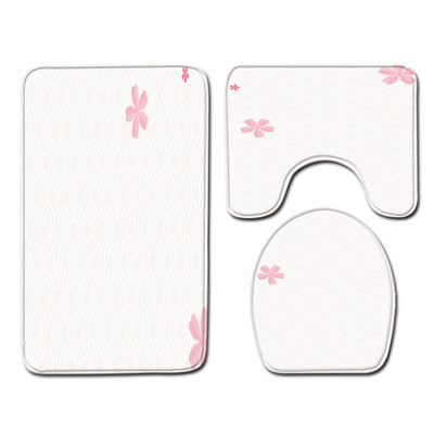 Zeegle Set prostirki za kupaonicu Kupaonski set Zahodska prostirka za noge Protuklizna kupaonica Tepih Navlaka za WC sjedalo Upijajuća podna prostirka za tuš kabinu