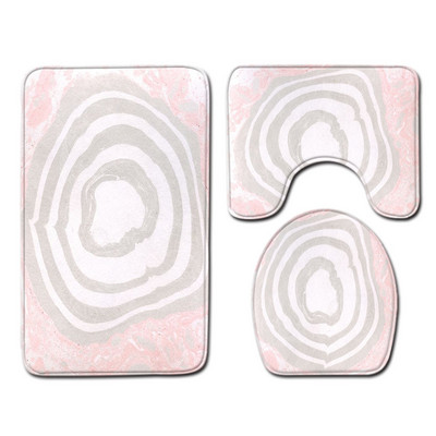 Zeegle Set prostirki za kupaonicu Kupaonski set Zahodska prostirka za noge Protuklizna kupaonica Tepih Navlaka za WC sjedalo Upijajuća podna prostirka za tuš kabinu