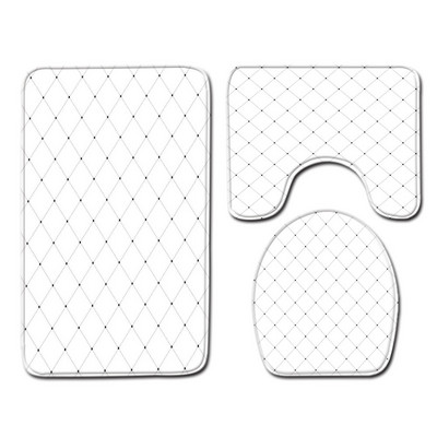 Zeegle Set prostirki za kupaonicu Kupaonski set Zahodska prostirka za noge Protuklizna kupaonica Tepih Navlaka za WC sjedalo Upijajuća podna prostirka za tuš kabinu