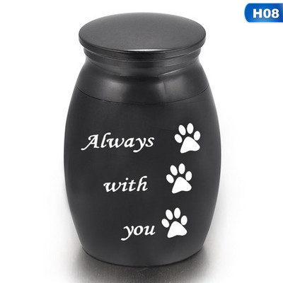 Kućni ljubimci Pas Mačka Ptica Miš Urna za kremiranje pepela Kovčeg za uspomene Kolumbarij Spomenici kućnim ljubimcima Mini veličina crna urna sa slovom