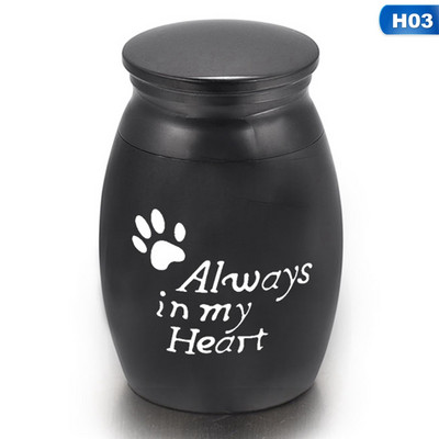 Kućni ljubimci Pas Mačka Ptica Miš Urna za kremiranje pepela Kovčeg za uspomene Kolumbarij Spomenici kućnim ljubimcima Mini veličina crna urna sa slovom