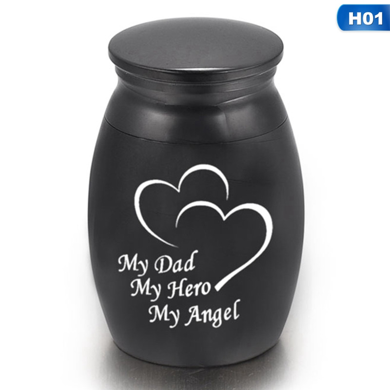 Kućni ljubimci Pas Mačka Ptica Miš Urna za kremiranje pepela Kovčeg za uspomene Kolumbarij Spomenici kućnim ljubimcima Mini veličina crna urna sa slovom