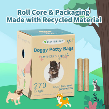 1/5 Ρολό βιοδιασπώμενης τσάντα για σκύλους κατοικίδιων ζώων Zero Waste Dog Pooper Bags Dispenser Προϊόντα κατοικίδιων ζώων Προμήθειες για σκύλους Τσάντα απορριμμάτων για σκύλους