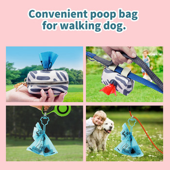 1/5 Ρολό βιοδιασπώμενης τσάντα για σκύλους κατοικίδιων ζώων Zero Waste Dog Pooper Bags Dispenser Προϊόντα κατοικίδιων ζώων Προμήθειες για σκύλους Τσάντα απορριμμάτων για σκύλους