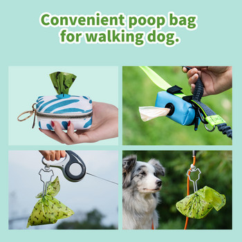 Персонализирано отпечатано екологично чисто куче Биоразградима торба за боклук Компостируеми торби за боклук за домашни любимци за еднократна употреба за отпадъци от домашни кучета