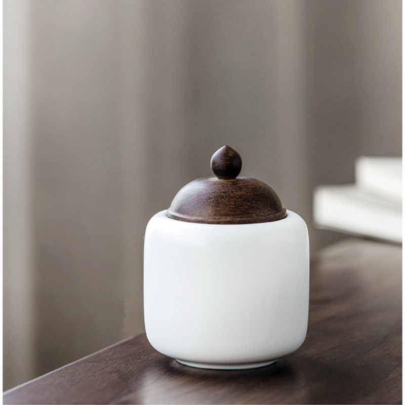 Bijela posuda za pogrebni pepeo Urna za kremiranje ljudi Držač pepela za kućne ljubimce Keramičke urne za uspomenu Pepeo za prijatelje Urne za kovčeg Pečat za pohranu