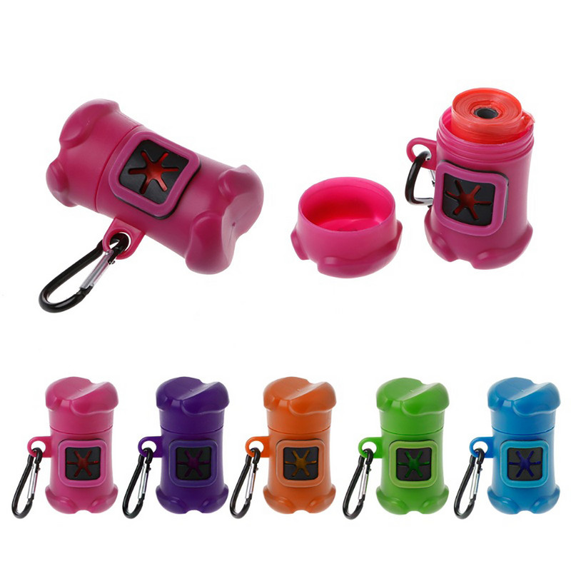 Nova kutija za kućne ljubimce u obliku kosti koja se može ponovno puniti, kutija za pseću kakicu, držač za vreće za smeće, uključujući 15 komada vrećica za čišćenje, alate za čišćenje