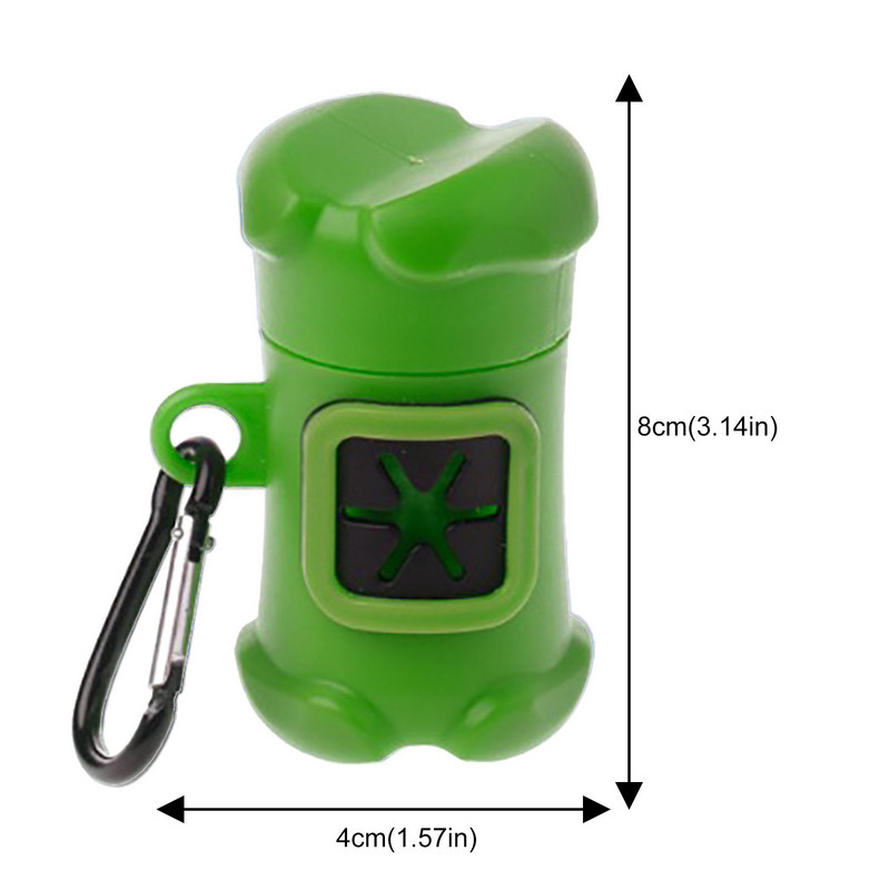 Nova kutija za kućne ljubimce u obliku kosti koja se može ponovno puniti, kutija za pseću kakicu, držač za vreće za smeće, uključujući 15 komada vrećica za čišćenje, alate za čišćenje