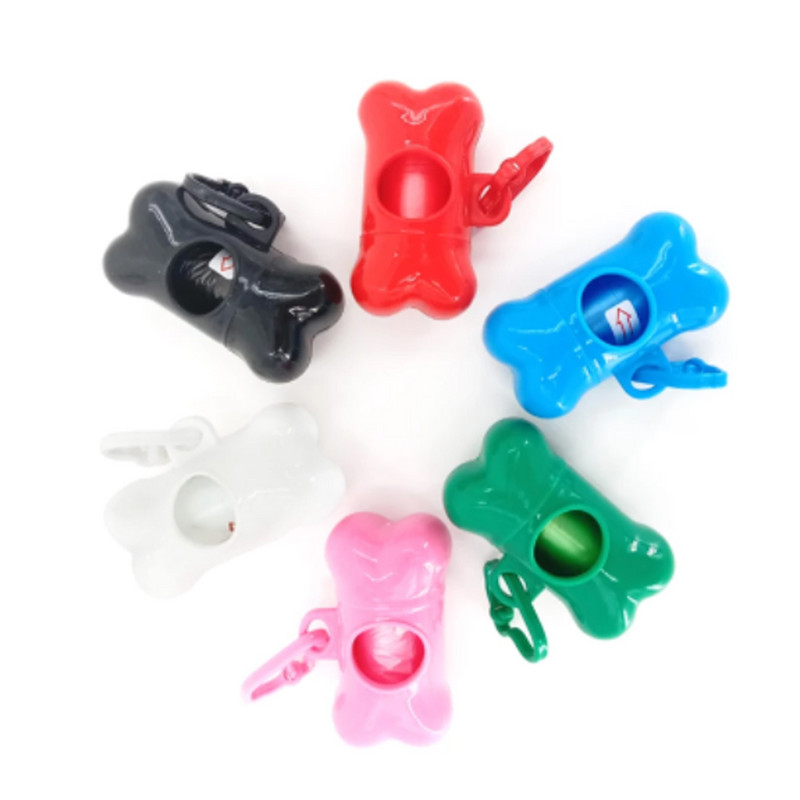 Plastmasas atkritumu maisi, kas paredzēti suņu izkārnījumam, mājdzīvnieku tīrīšanas piederumi, pārnēsājami āra mājdzīvnieku izstrādājumi mazu suņu atkritumu maisu dozatora somiņai