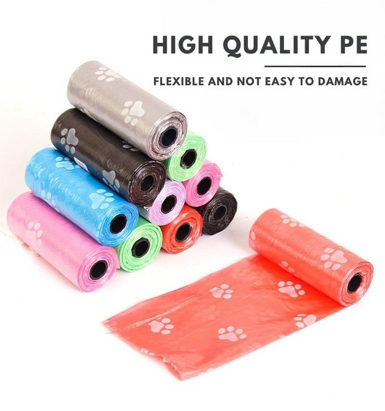 Vrećica za pseću kakicu Razgradive plastične vrećice za pseću kakicu za pseći mačji WC Čišćenje vanjskog otpada Vreća za čišćenje smeća 5KOM