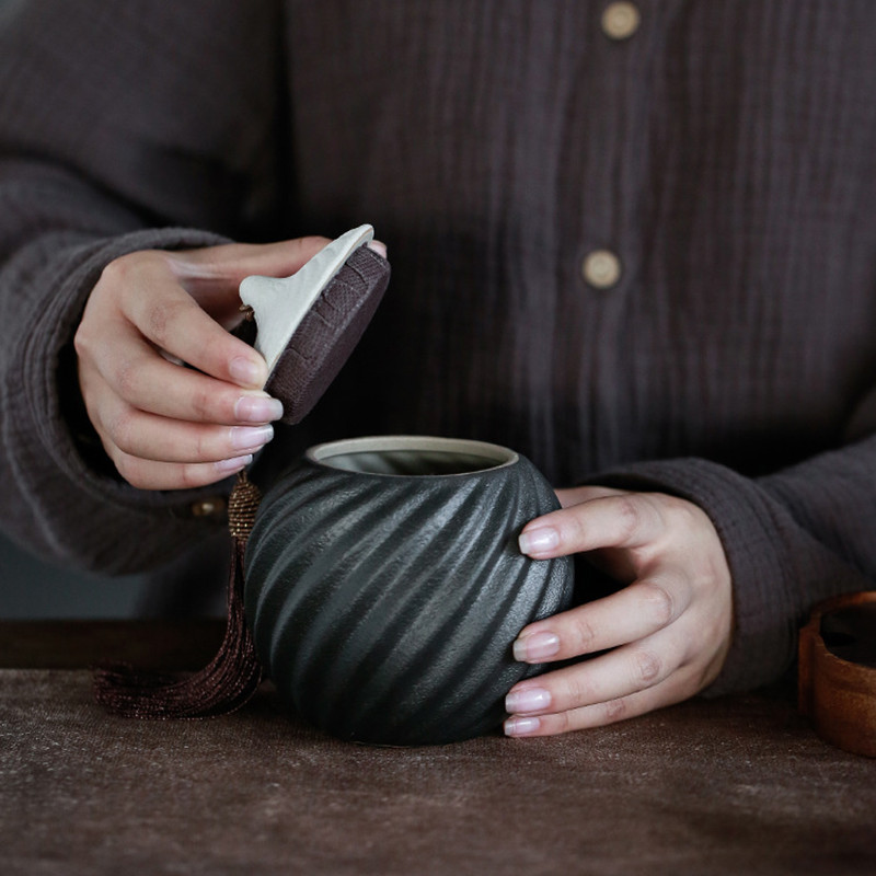 Crna keramika Urna Pas Mačka Kućni ljubimac Pogreb Pepeo Držač urne Keramički kovčeg Uspomena Uspomena Kremiranje ljudi