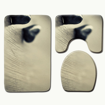 Zeegle Heart Printed 3Pcs Podloge za WC Kupaonski tepih Protuklizne prostirke za kupaonicu Kupaonske prostirke Upijajuće prostirke za kupaonicu Podloge za tuširanje