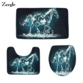 Zeegle Kupaonski tepih Flanel Prostirka za kupaonicu Navlaka za WC školjku Upijajuće prostirke za kupaonicu Kupaonske WC prostirke Podne prostirke