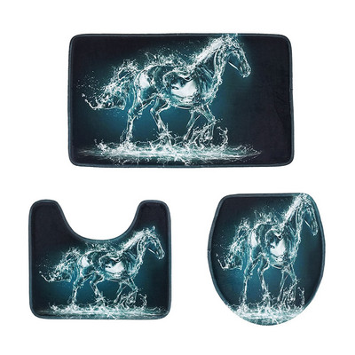 Zeegle Kupaonski tepih Flanel Prostirka za kupaonicu Navlaka za WC školjku Upijajuće prostirke za kupaonicu Kupaonske WC prostirke Podne prostirke