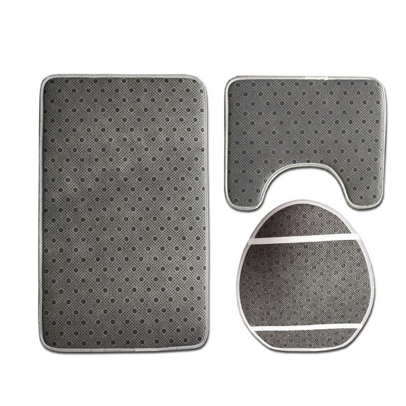 Zeegle 3gab vannas istabas paklājiņu komplekts 3D ziloņu apdrukas vannas paklājiņš Neslīdošs vannas istabas paklājs flaneļa tualetes paklāji vannas paklāju komplekti