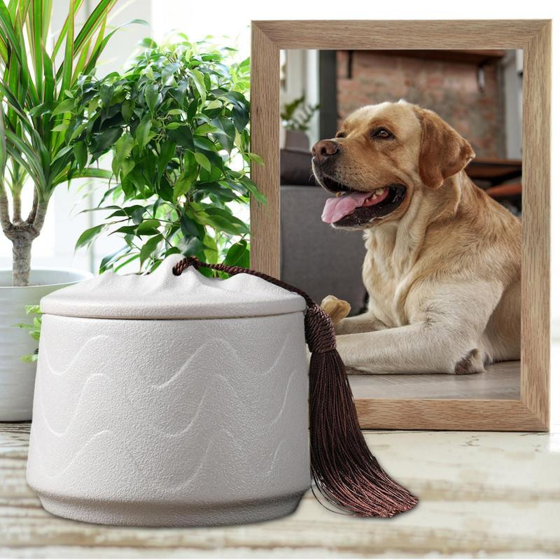 Urna za kućne ljubimce Keramika Spomen Urne za uspomene za mačke i pse Visokokvalitetna kremirana pogrebna urna za pepeo Spomen kutija za vječna sjećanja