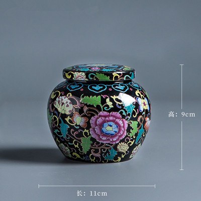 Keramičke male urne Humins Columbarium kremacijska urna za ljudski pepeo Vintage ručno oslikana keramika Honden urna kod kuće ili u niši