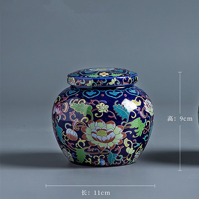 Keramičke male urne Humins Columbarium kremacijska urna za ljudski pepeo Vintage ručno oslikana keramika Honden urna kod kuće ili u niši