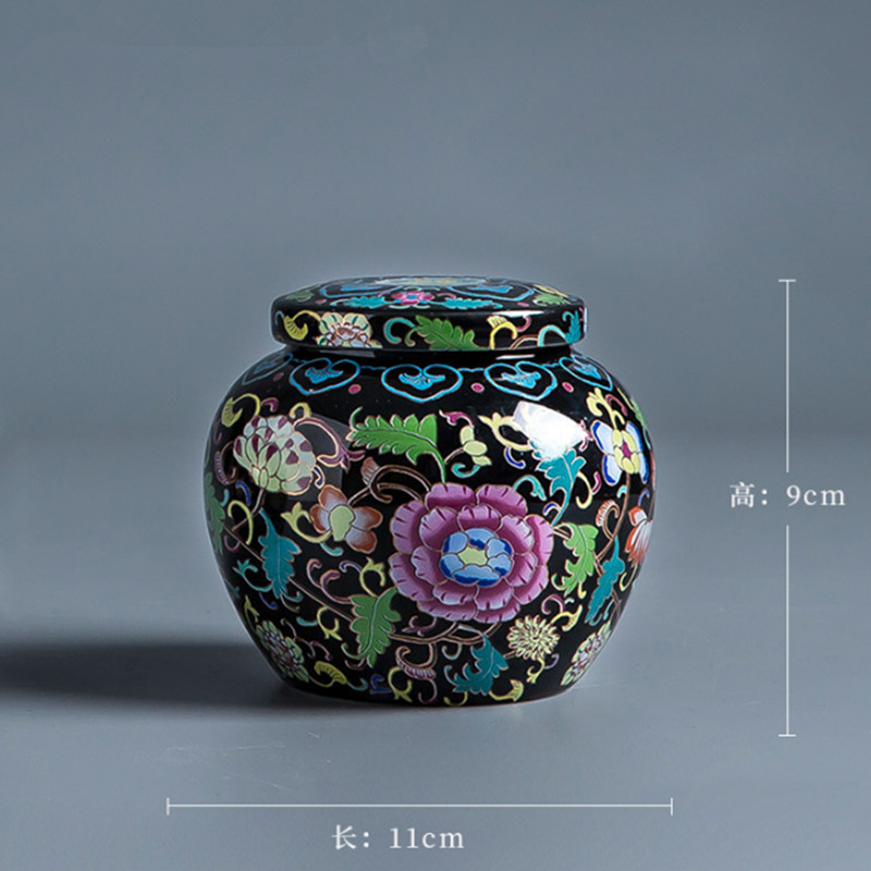 Keramičke male urne Humins Columbarium kremacijska urna za ljudski pepeo Vintage ručno oslikana keramika Honden urna kod kuće ili u niši