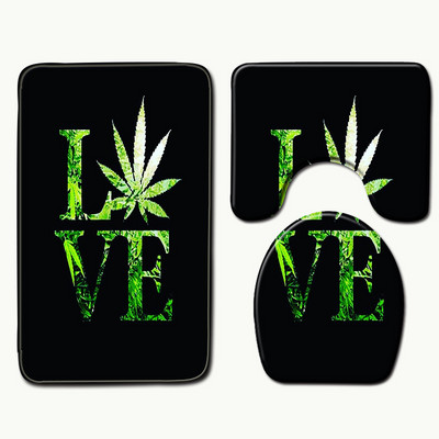 Zeegle 3D ispisana prostirka za kupaonicu za tuš kabinu Tepih Poklopac za WC školjku Podne prostirke za kupaonicu Prostirka od mikrovlakana koja se brzo suši