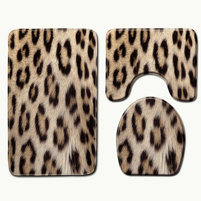 Zeegle 3D ispisana prostirka za kupaonicu za tuš kabinu Tepih Poklopac za WC školjku Podne prostirke za kupaonicu Prostirka od mikrovlakana koja se brzo suši