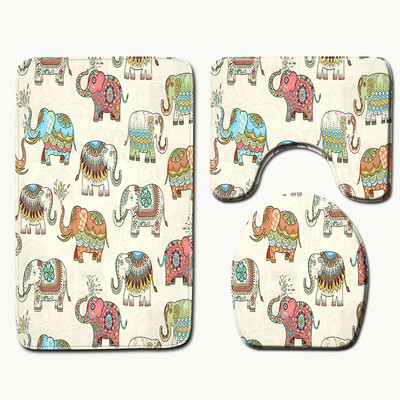 Zeegle 3D ispisana prostirka za kupaonicu za tuš kabinu Tepih Poklopac za WC školjku Podne prostirke za kupaonicu Prostirka od mikrovlakana koja se brzo suši