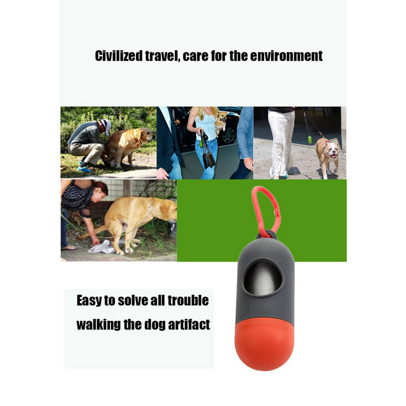 Mājdzīvnieku tīrīšanas piederumi Mājdzīvnieki dodas ārā Pārnēsājama uzglabāšana Atkritumu maiss Atkritumu kastes komplekts Cilindriskā atkritumu kaste