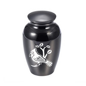 70x45 mm urna za kremaciju za pepeo s ptičjim uzorkom držač za pepeo pogrebna komemoracija čovjeka ili kućnog ljubimca posuda za pepeo od aluminijske legure