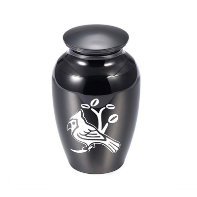 70x45 mm urna za kremaciju za pepeo s ptičjim uzorkom držač za pepeo pogrebna komemoracija čovjeka ili kućnog ljubimca posuda za pepeo od aluminijske legure