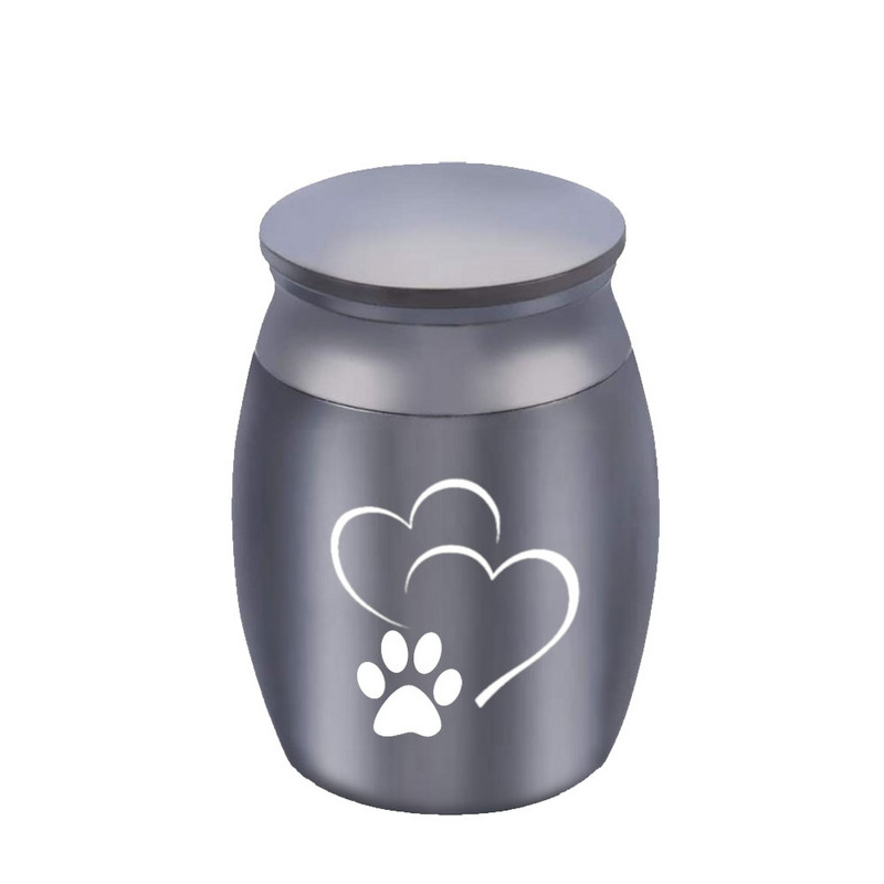 Nerūsējoša sakausējuma mājdzīvnieku zārki Urnas Mājdzīvnieku ķepu piemiņas urnu kremēšana Mazu pelnu turētājs - Mājas un biroja dekorēšana vai ceļojumu pārnēsāšana