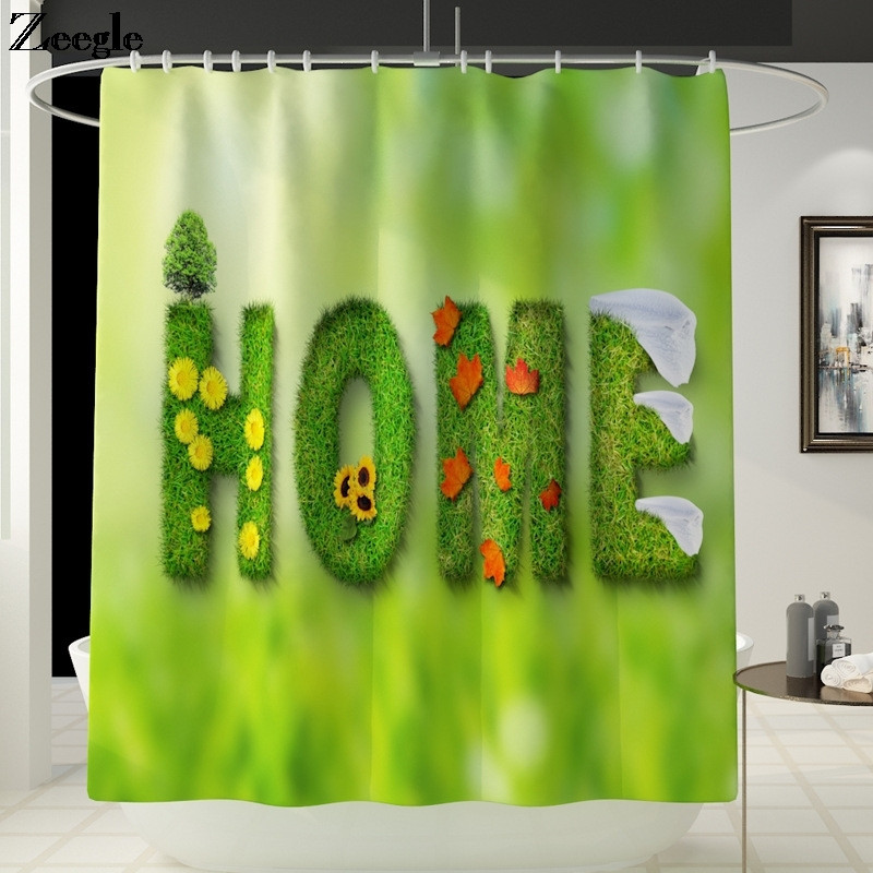 Zeegle 4PCS Set prostirki za kupaonicu Grass Letter Carpet Rug Set kupaonskih prostirki Set prostirki za WC školjku Protuklizni podni tepih za kupaonicu