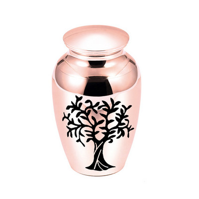 Dzīvības koka urnas cilvēku pelniem Kremācijas urnas Mini Urnas pelniem Alumīnija sakausējums Piemiņas pelni Turēšanas soma