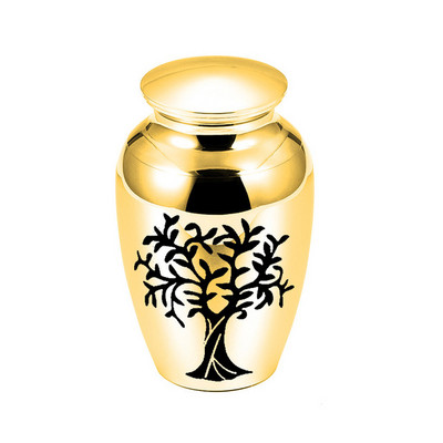 Dzīvības koka urnas cilvēku pelniem Kremācijas urnas Mini Urnas pelniem Alumīnija sakausējums Piemiņas pelni Turēšanas soma