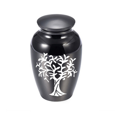 Dzīvības koka urnas cilvēku pelniem Kremācijas urnas Mini Urnas pelniem Alumīnija sakausējums Piemiņas pelni Turēšanas soma