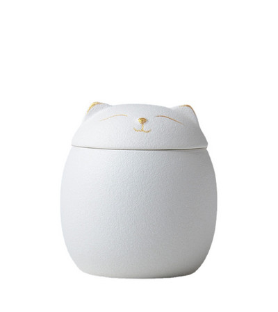 Mīksta asnu urna mājdzīvnieku pelniem - kaķa formas piemiņas kremācijas urnas - ar rokām izgatavotas melnas dekoratīvas urnas bērēm Kaķu urna Suņu urna