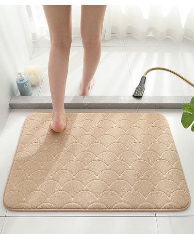 Memory Foam vannas istabas paklājs Pretslīdes vannas paklāji kājslauķi dušas telpai vannas sānu absorbējoši tualetes grīdas paklāji 40*60 50*80cm