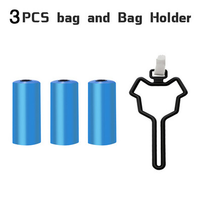 3 ruļļi suņu izkārnījumu maisiņi ar maisiņu turētāju Bioloģiski noārdāmi mājdzīvnieku atkritumu maisi Suņu pakaišu maisiņu dozators Mājdzīvnieku produkti suņiem