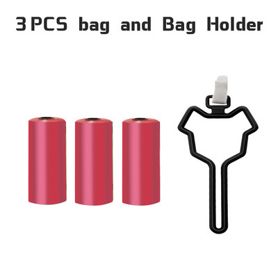 3 ruļļi suņu izkārnījumu maisiņi ar maisiņu turētāju Bioloģiski noārdāmi mājdzīvnieku atkritumu maisi Suņu pakaišu maisiņu dozators Mājdzīvnieku produkti suņiem