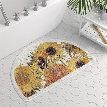 Χαλιά μπάνιου με floral print Χώρος μπανιέρας σε ποιμενικό στυλ Αντιολισθητικά χαλάκια μπάνιου Χαλιά μπάνιου για κατοικίδια Χαλιά εξωτερικής εισόδου για ντους