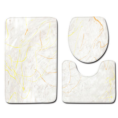 3-dijelni set Otisnuti mramor Set prostirki za kupaonicu Neklizajući tepih Otirač za vrata Jastuk za kupaonsko sjedalo Tepih WC navlaka Pribor WC prostirka